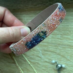 Origami owl pink bracelet